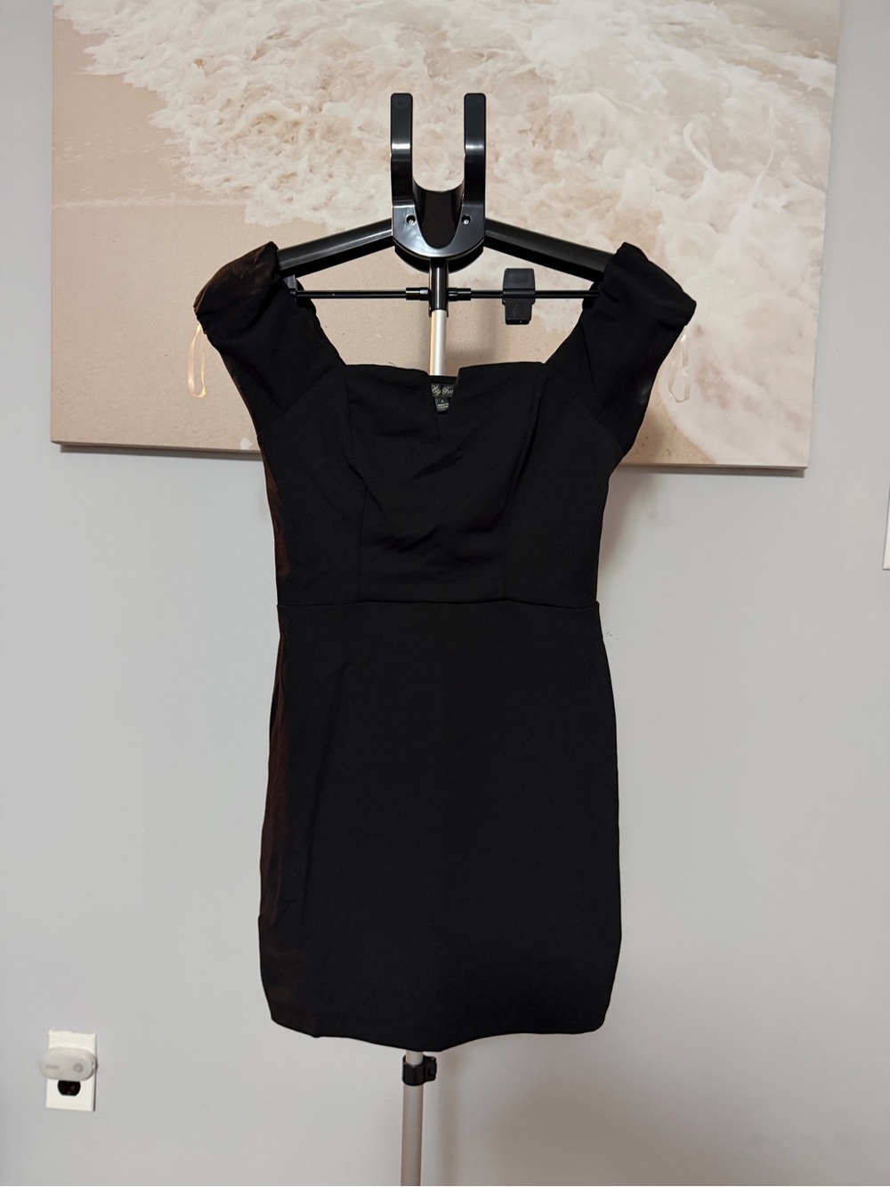 Lily Rose Black Off-Shoulder Mini Dress